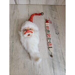 Santa‎ Claus letter long beard plush ornament Xmas decor set